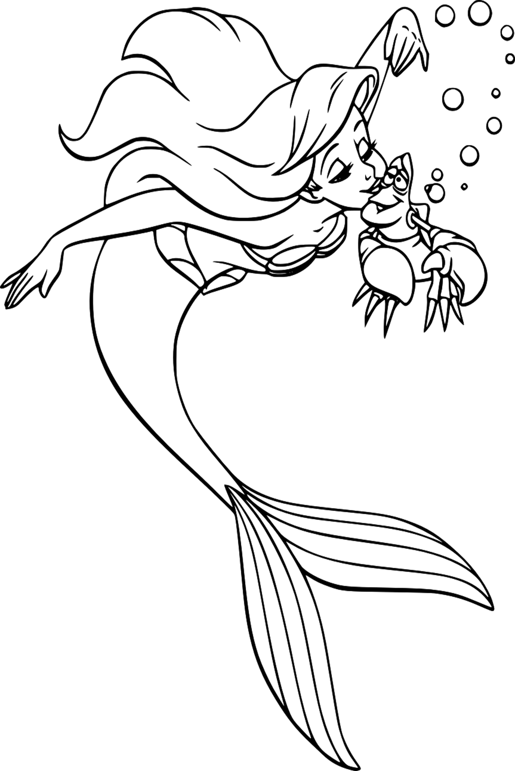 The Little Mermaid Free Colorig Pages