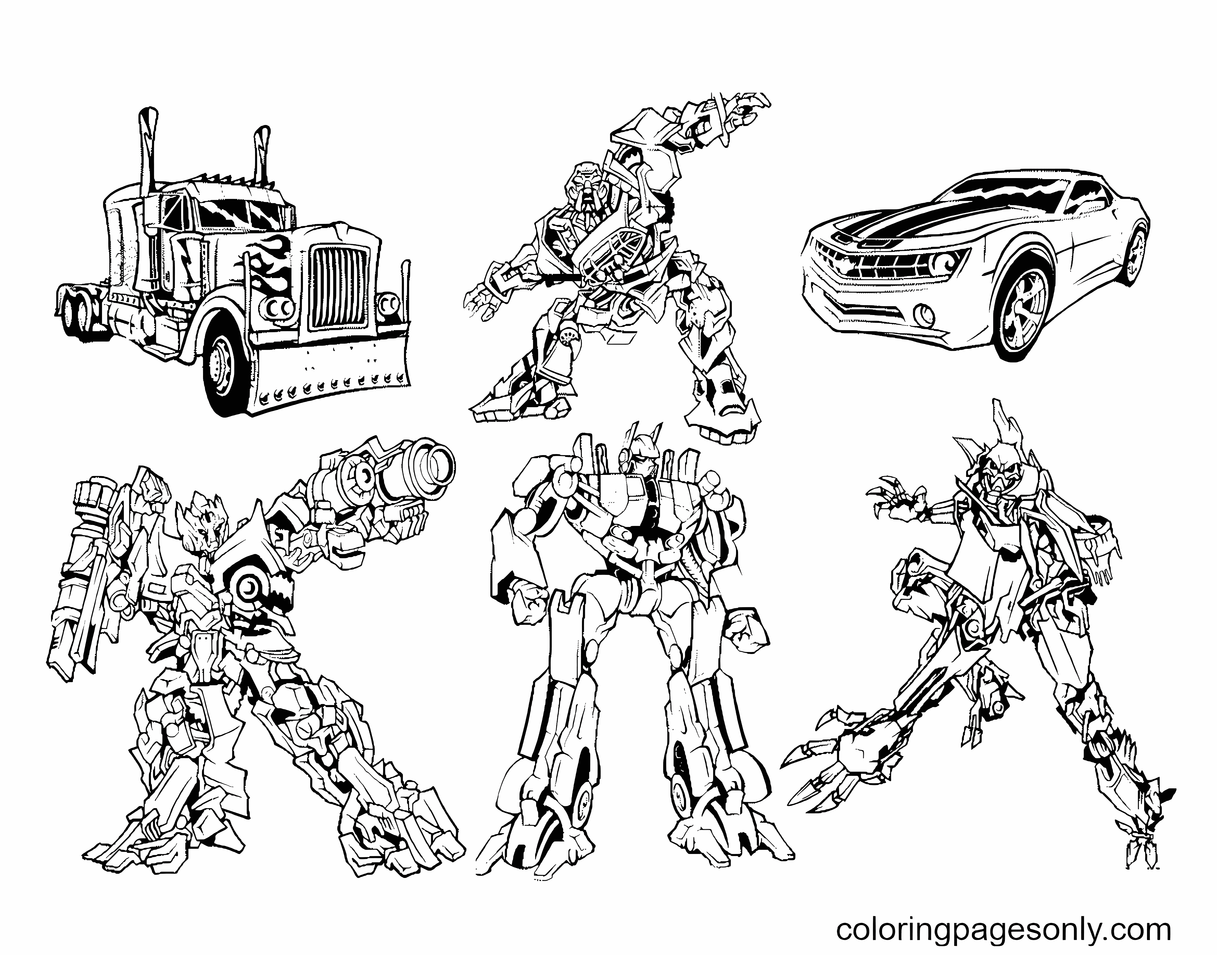 The Transformers Coloring Page