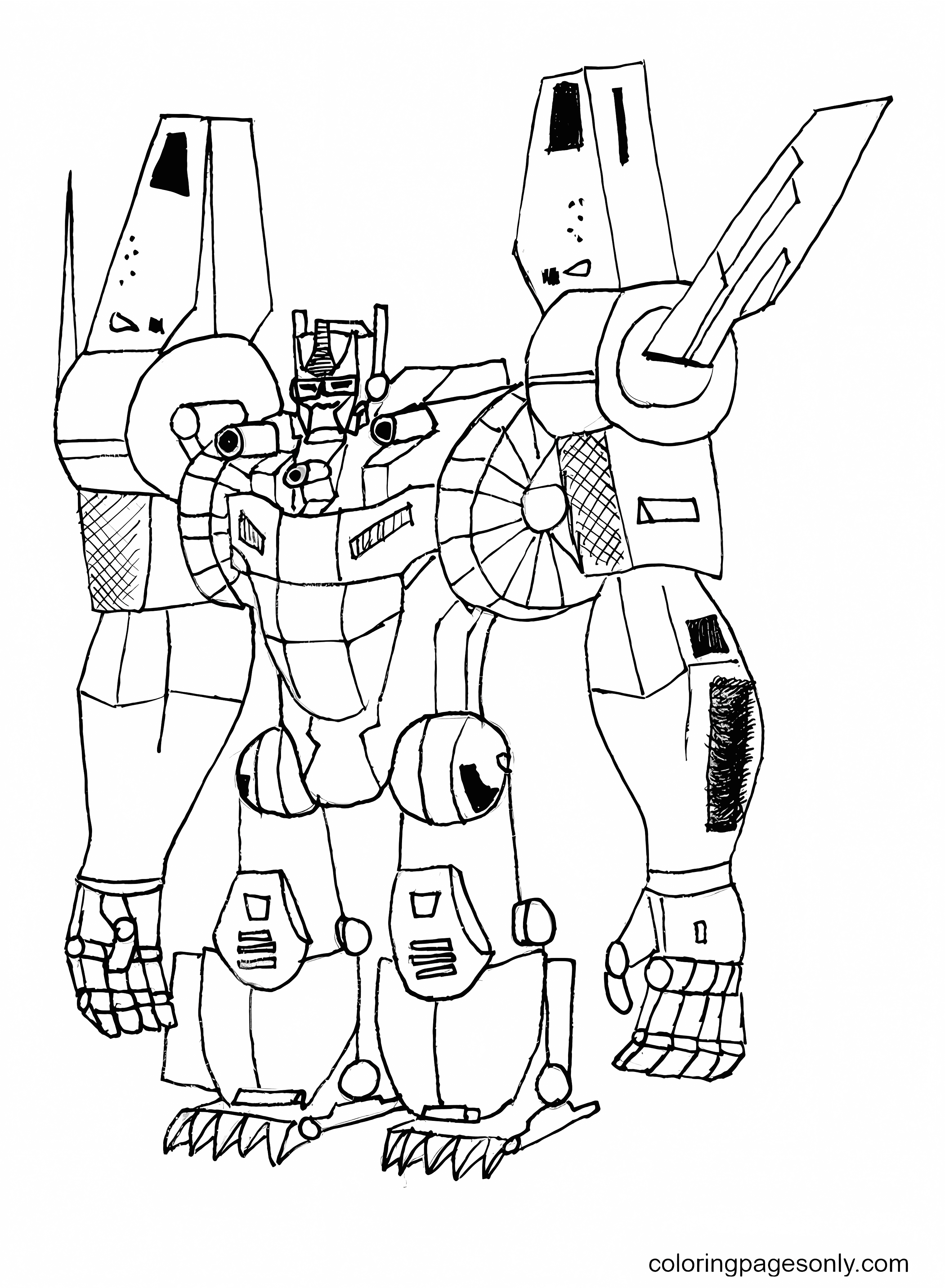 The Transformers Free Coloring Page