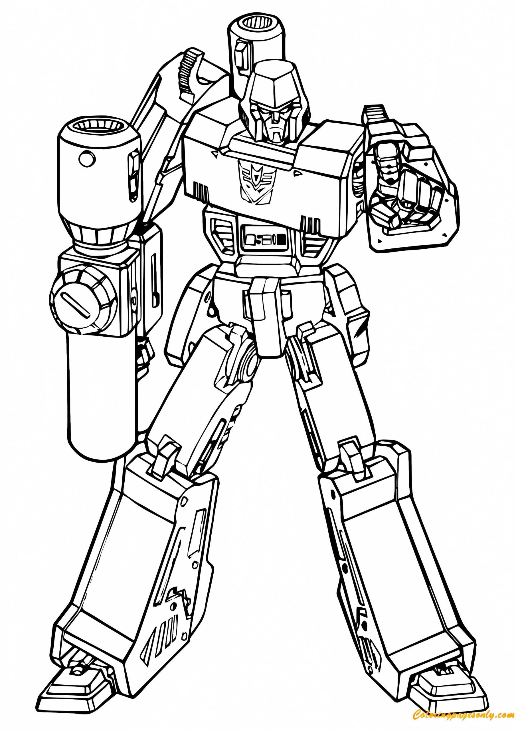 Transformer Putting Down The Gun Coloring Page