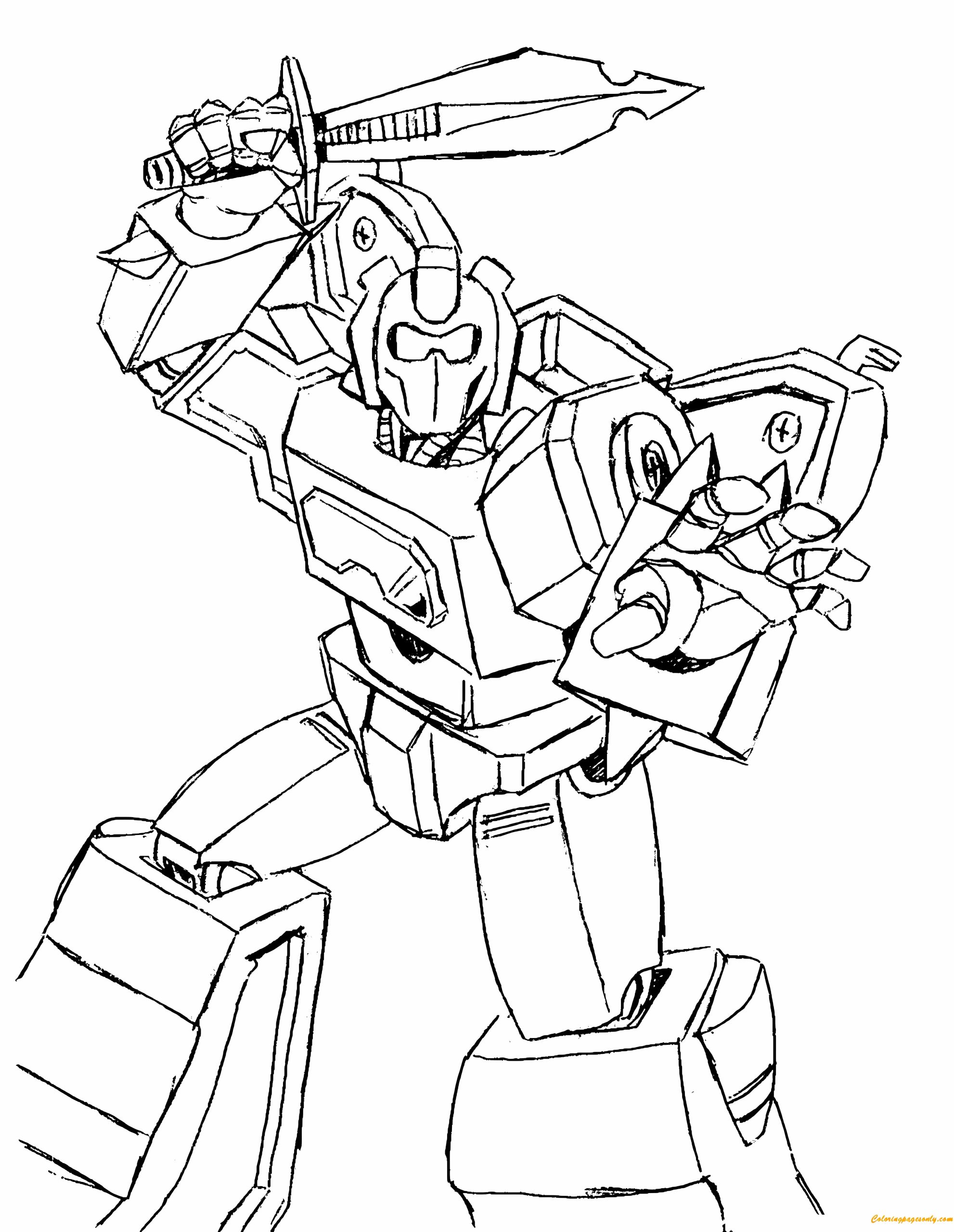 Transformers 3 Fighting Coloring Page