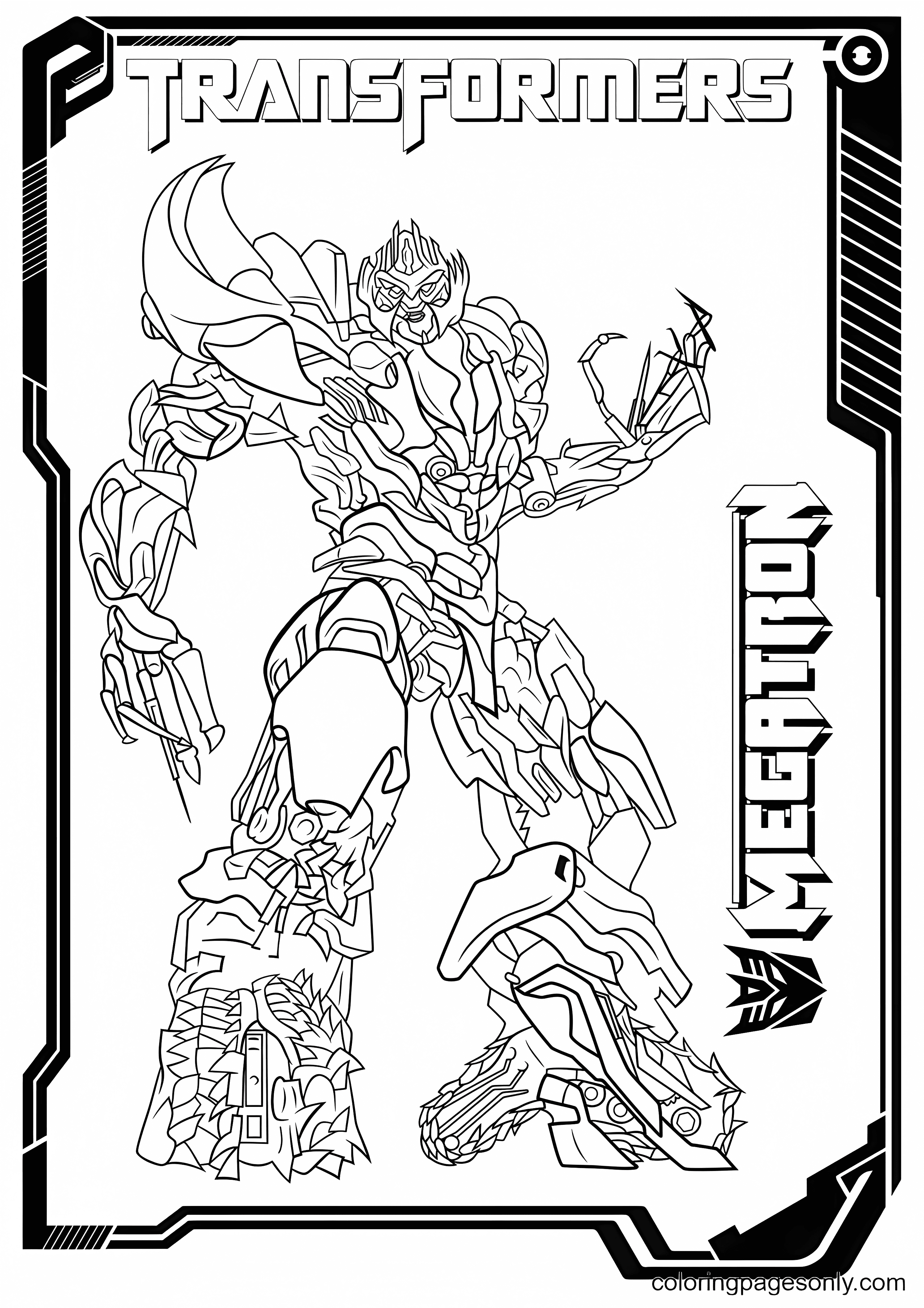 Transformers Megatron Printable Coloring Pages