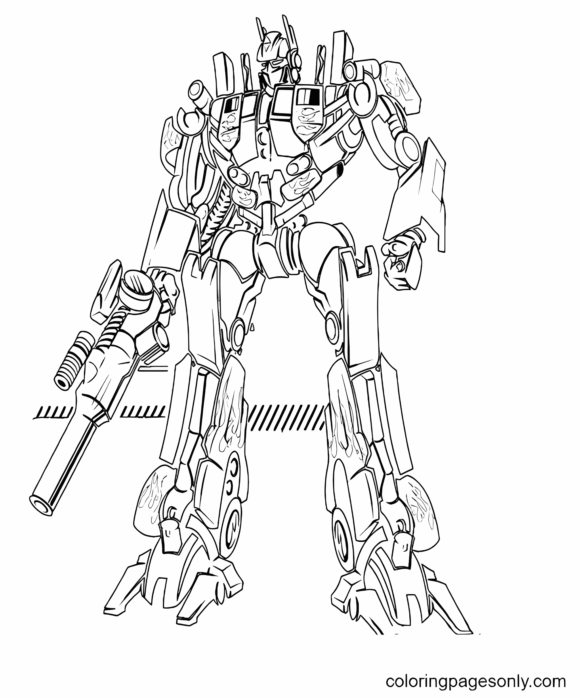 Transformers Optimus Prime Printable Coloring Pages