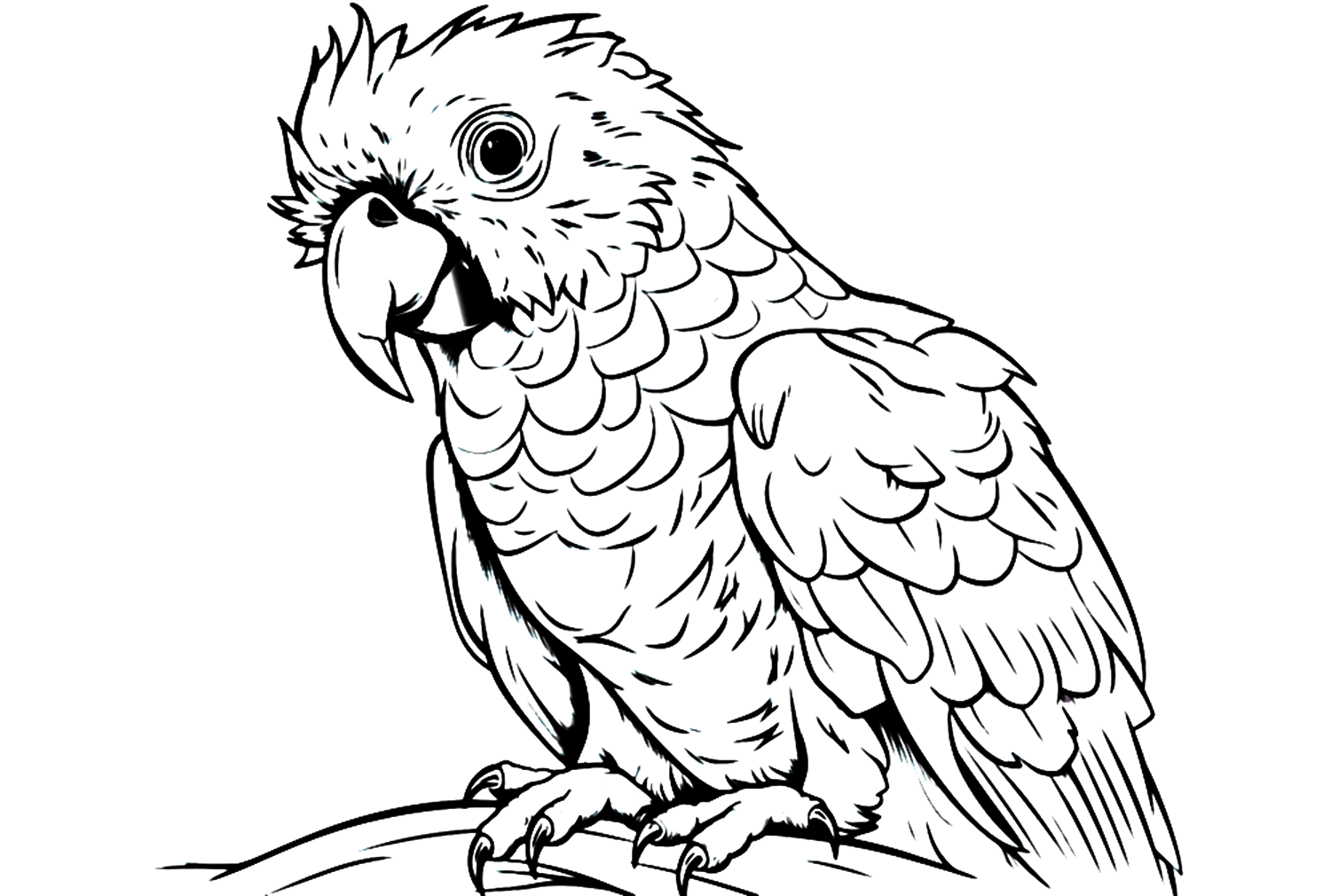 Tropical Parakeet Coloring Sheet