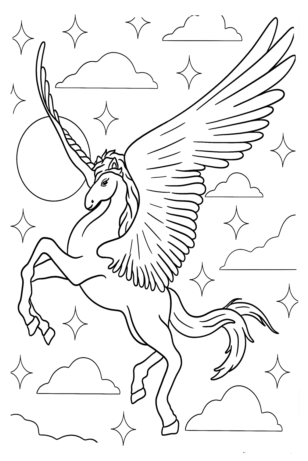 Unicorn Coloring Pages For Adults
