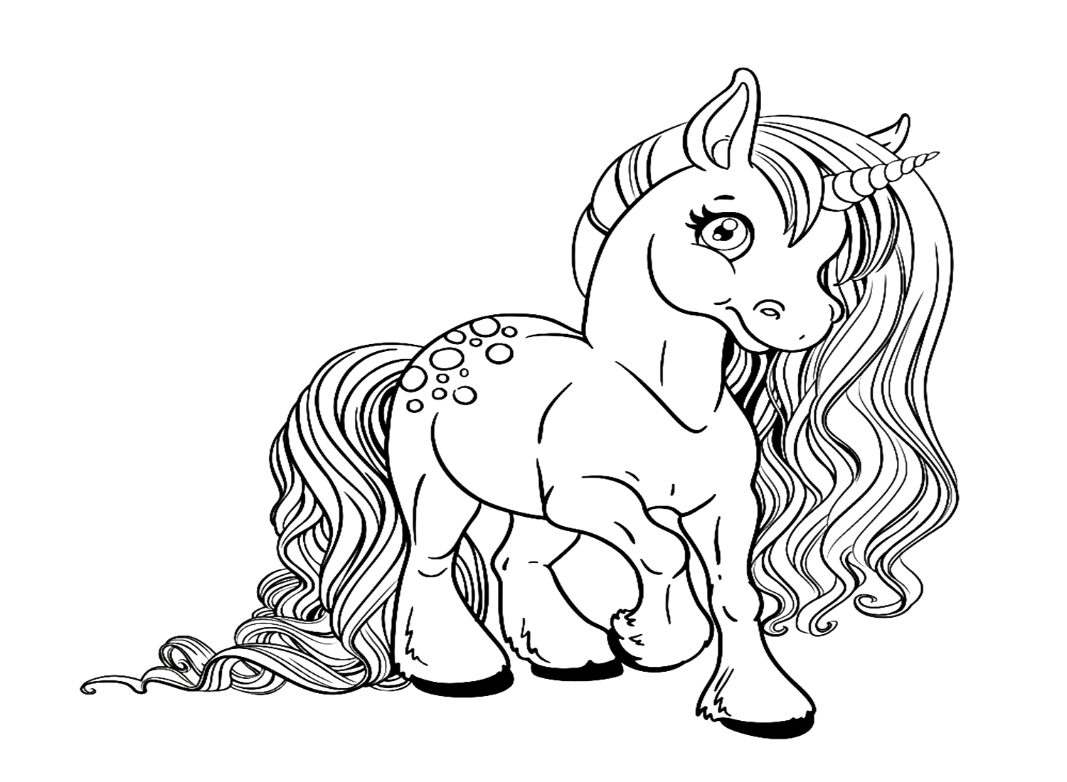 Unicorn Pictures To Color Coloring Page