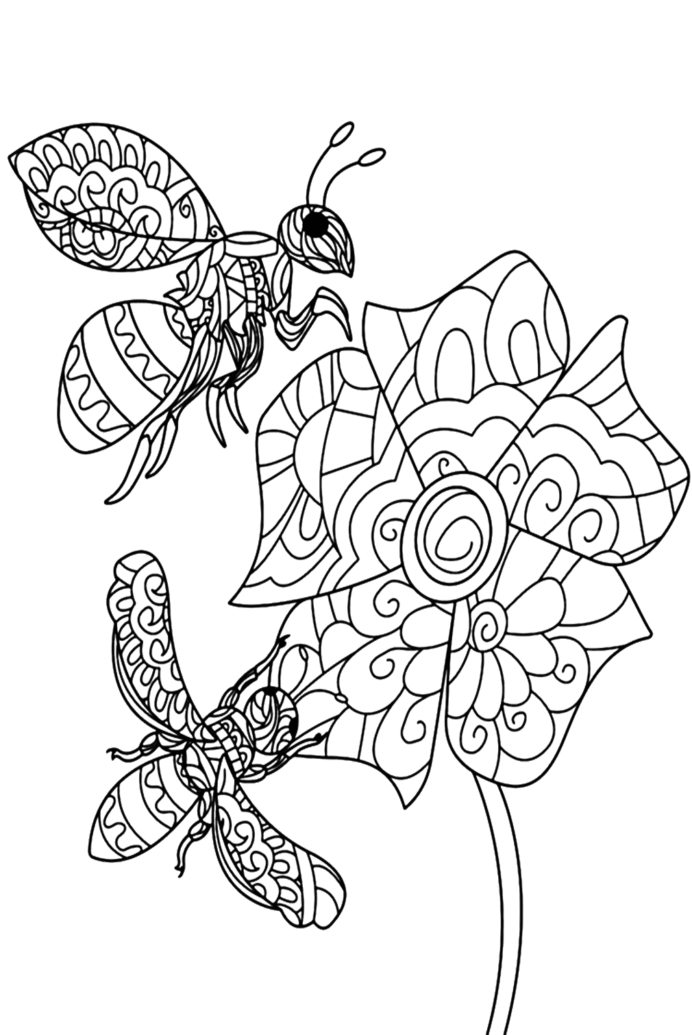 Wasp kleurenpagina van Wasp