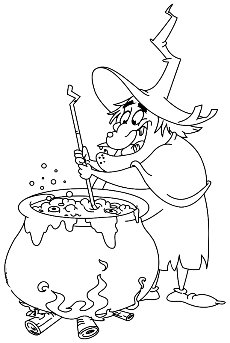 Witch Hat Coloring Pages - Free Printable Coloring Pages