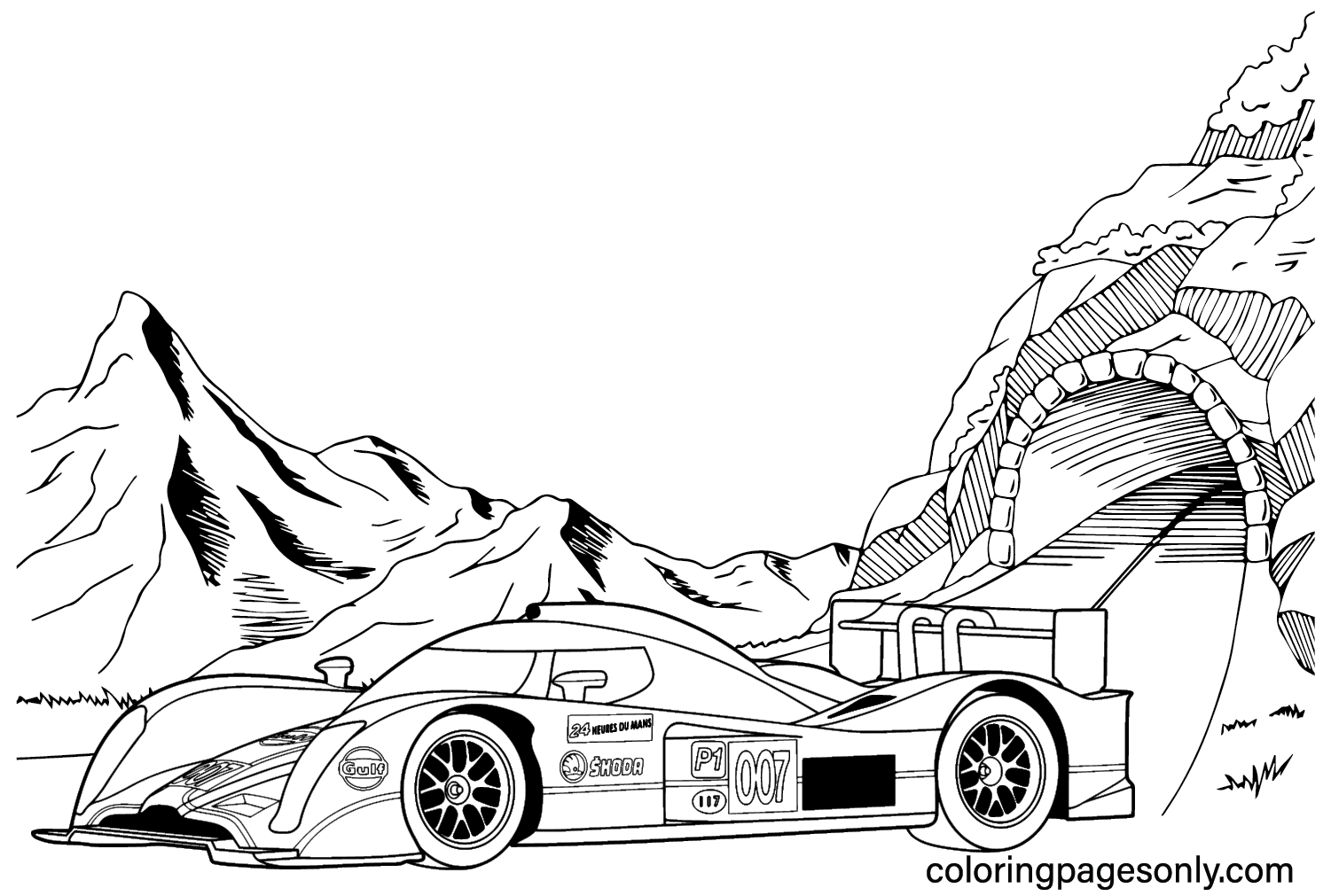 2010 Aston Martin DBR1 Coloring Page from Aston Martin