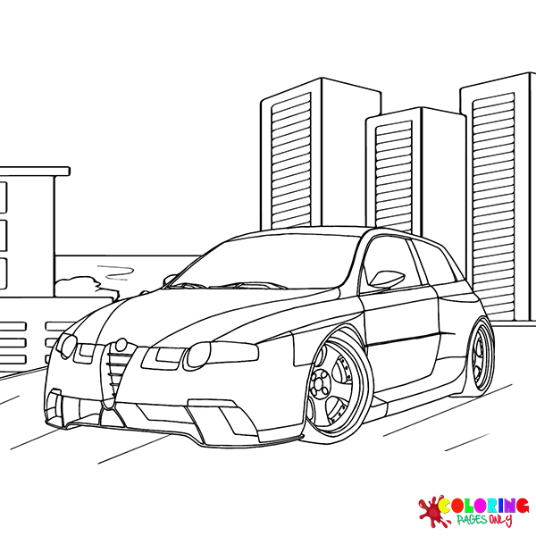 Dibujos para colorear Alfa Romeo