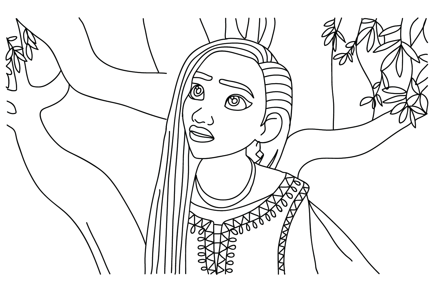 Asha Coloring Page to Print Coloring Page