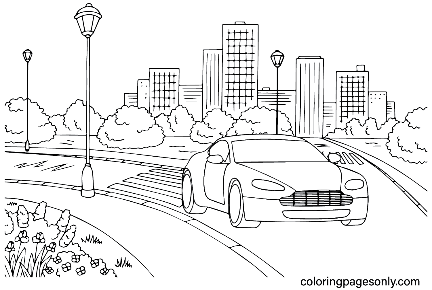 Aston Martin Coloring Page PNG from Aston Martin