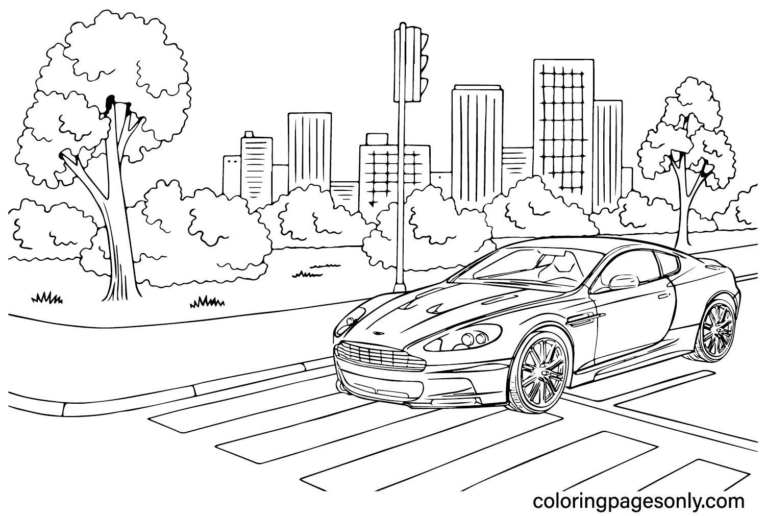 Aston Martin Coloring Pages to Printable from Aston Martin