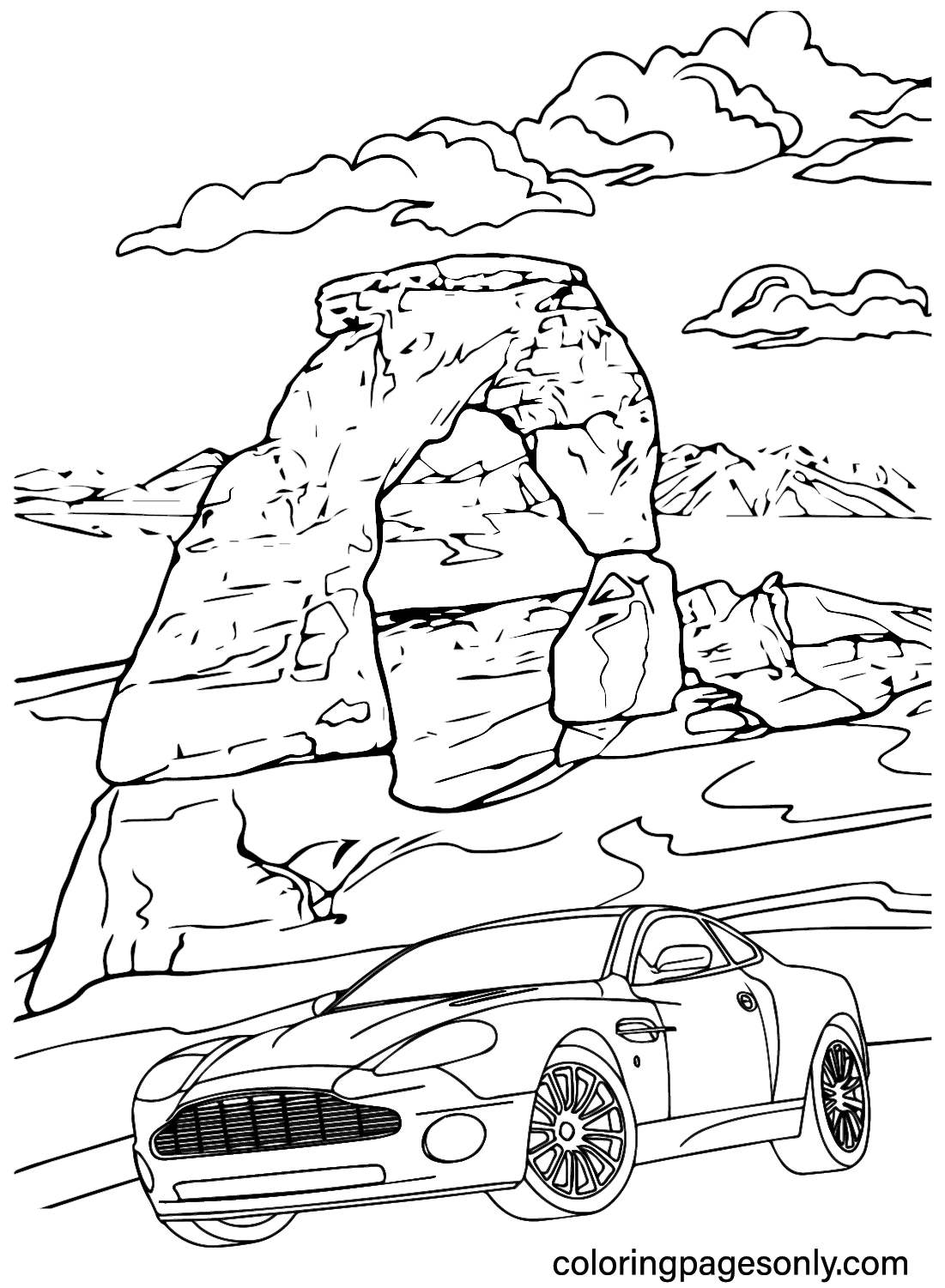 Aston Martin Coloring Pages to for Kids - Free Printable Coloring Pages