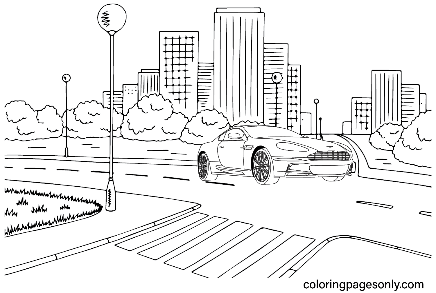 Aston Martin DB5 Coloring Pages from Aston Martin