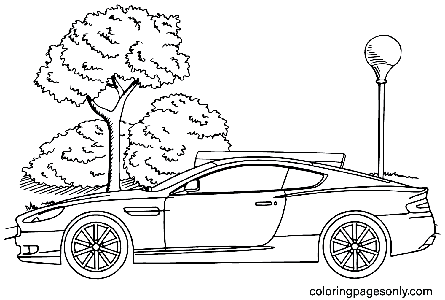 Aston Martin DB9 2005 Coloring Page from Aston Martin