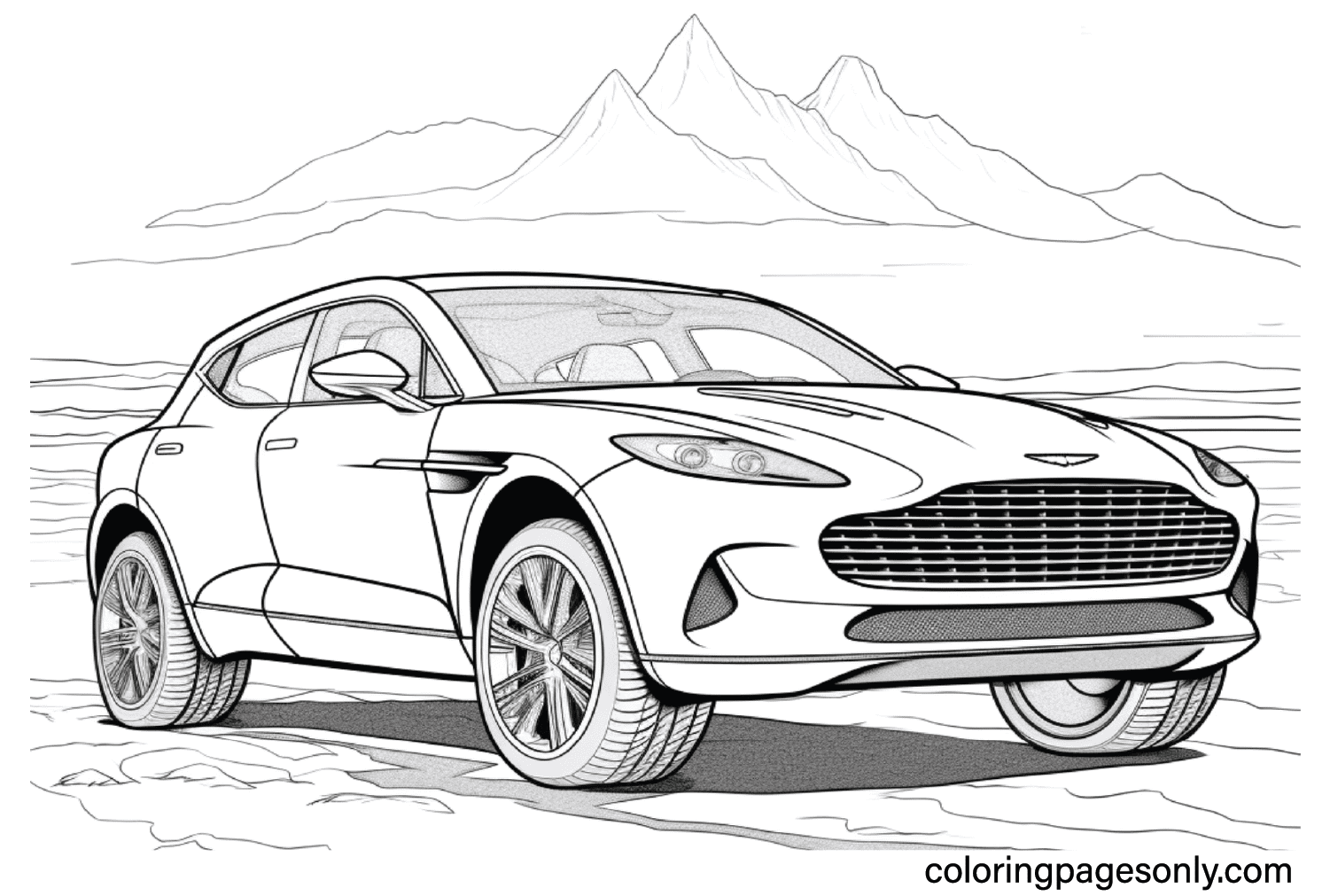 Aston Martin DBX Coloring Page from Aston Martin