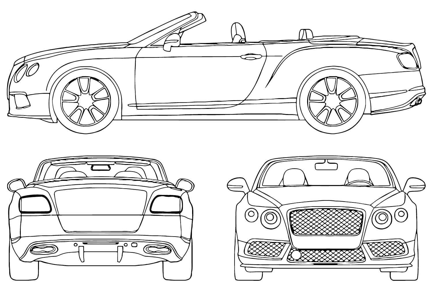 Bentley Coloring Pages to Printable