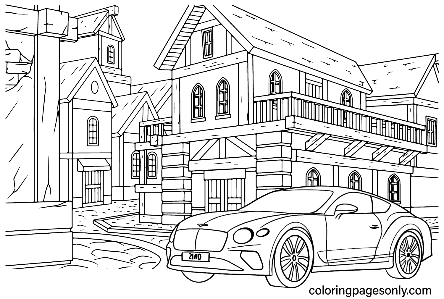 Bentley Continental Speed Coloring Page