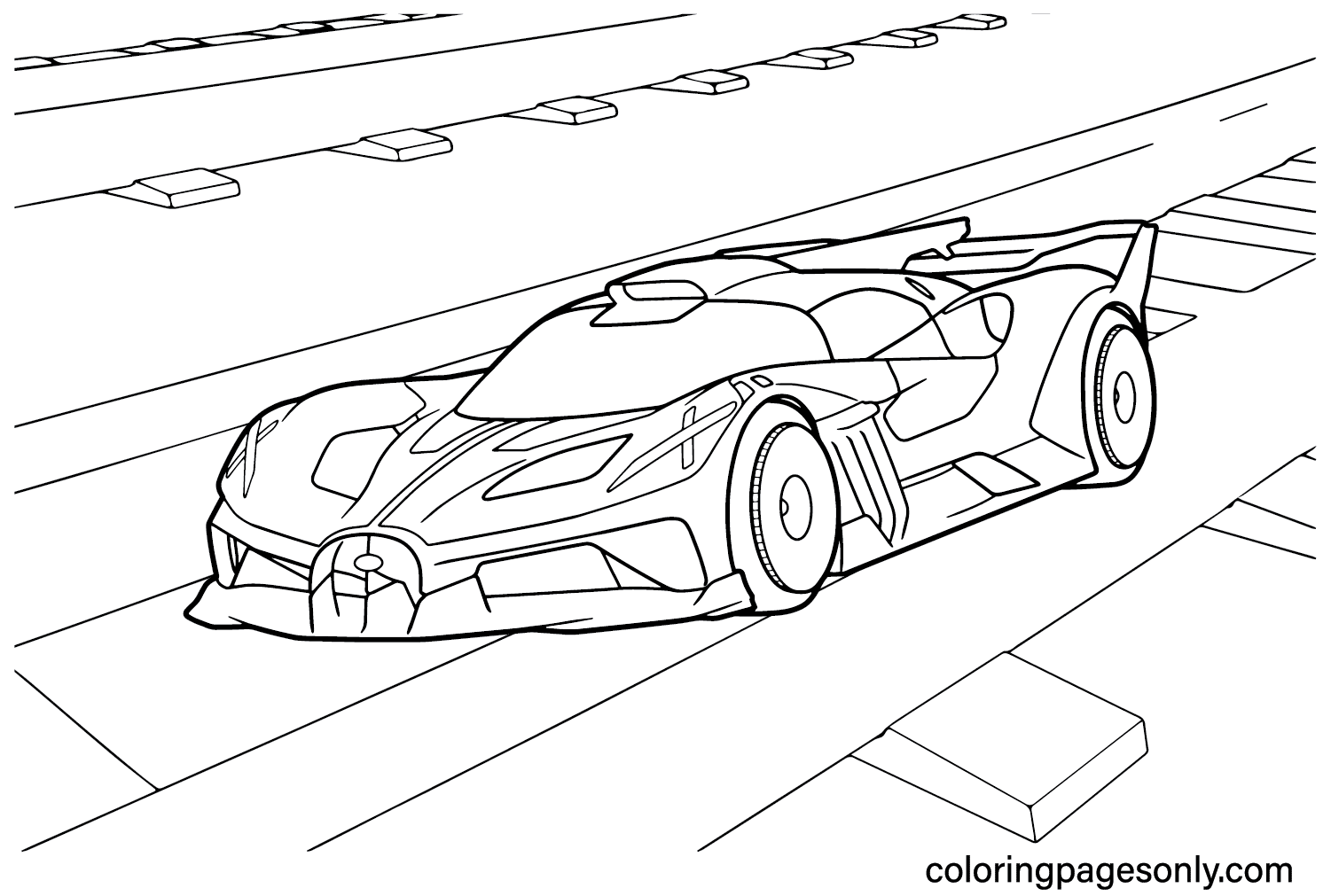 Bugatti Bolide Coloring Page