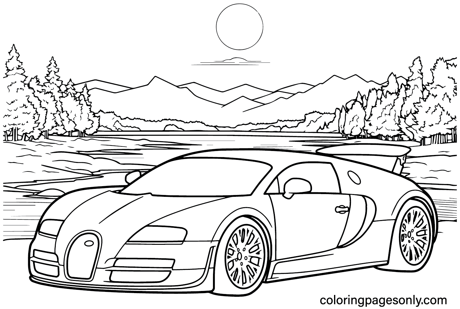 Bugatti Coloring Page