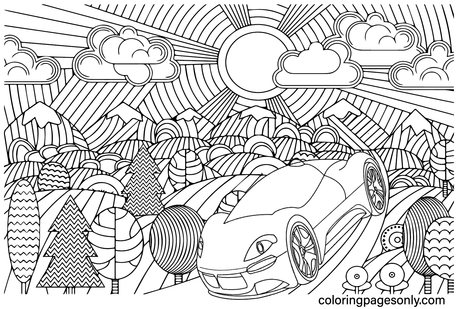 Bugatti Coloring Pages to for Kids from Bugatti