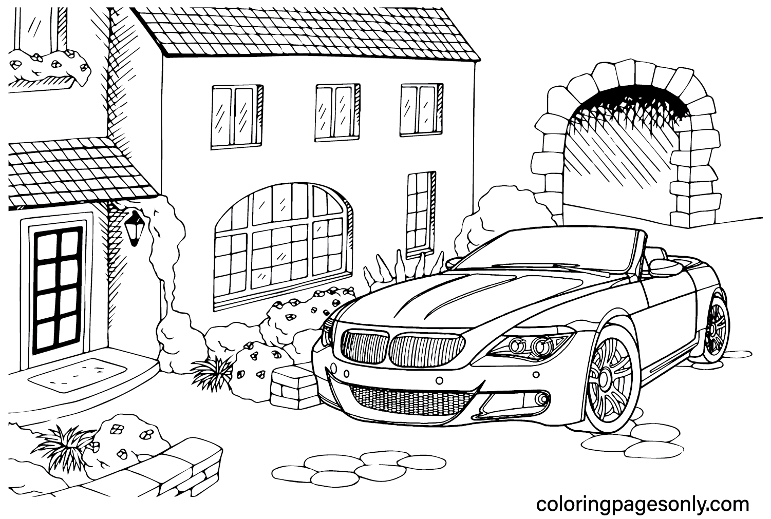 Bugatti Coloring Sheet for Kids - Free Printable Coloring Pages