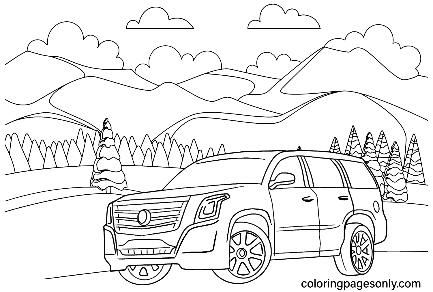 Cadillac Coloring Pages to for Kids