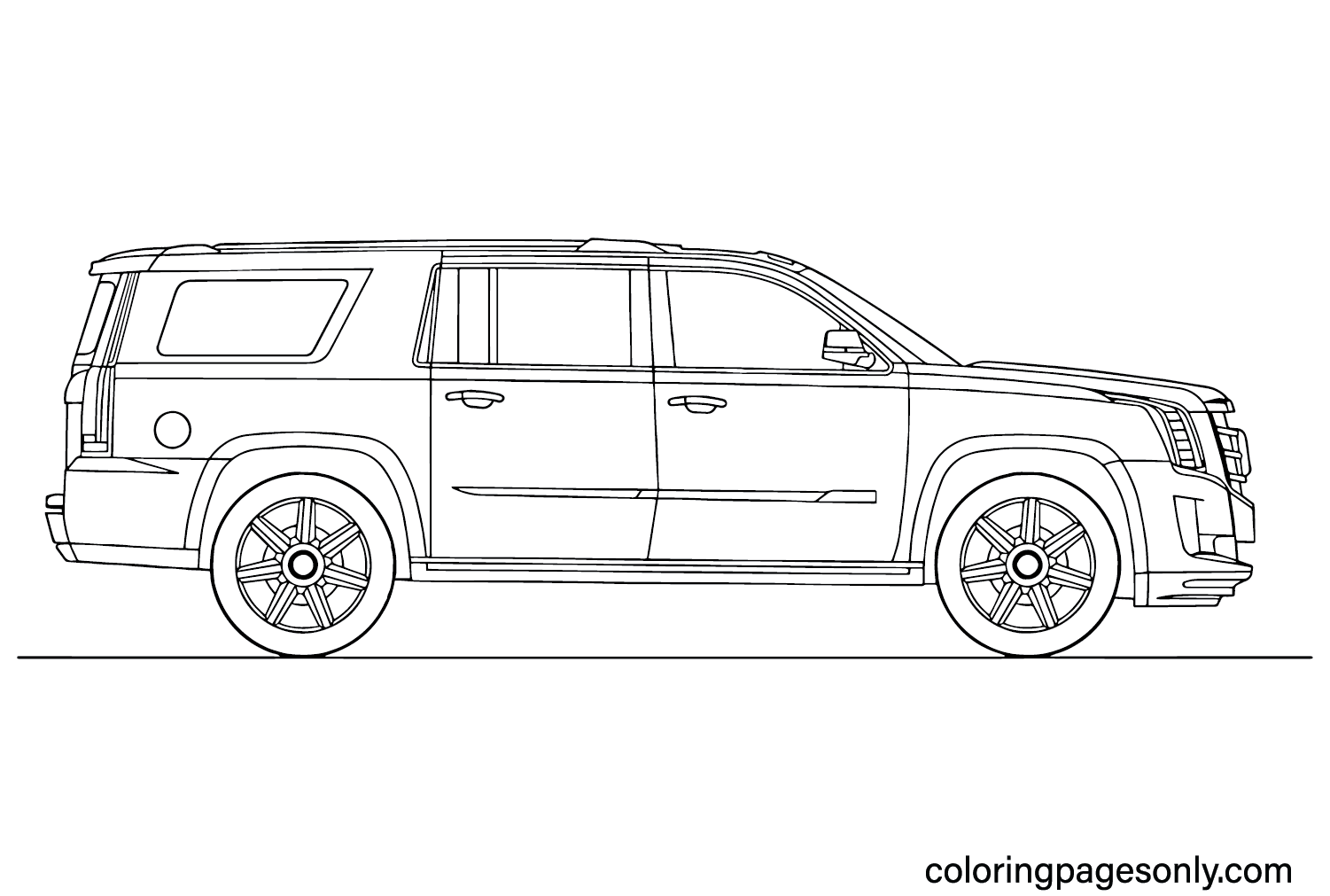 Cadillac Escalade Coloring Page