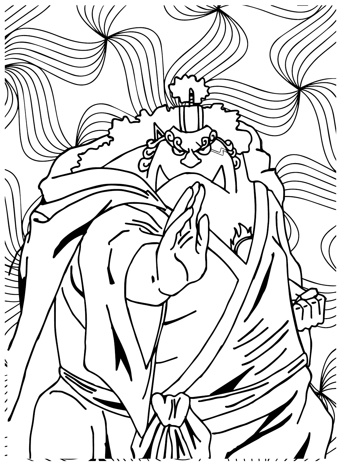 Character Jinbe Coloring Page from Jinbe