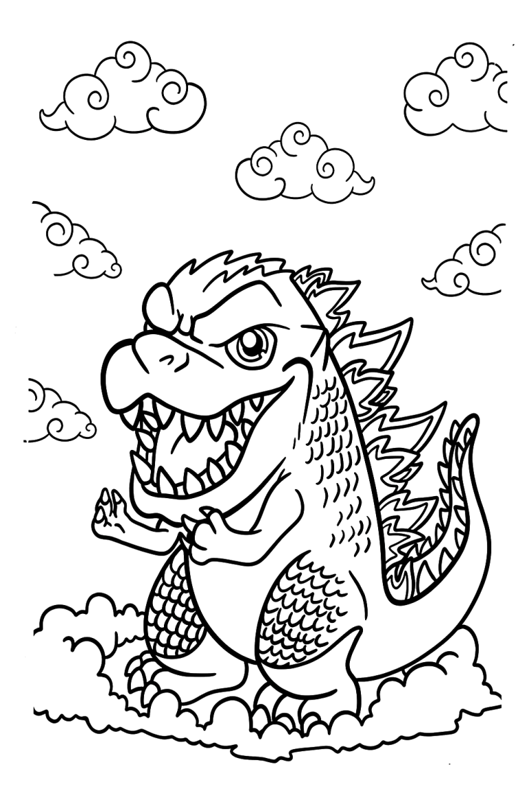 69 Free Printable Godzilla Coloring Pages