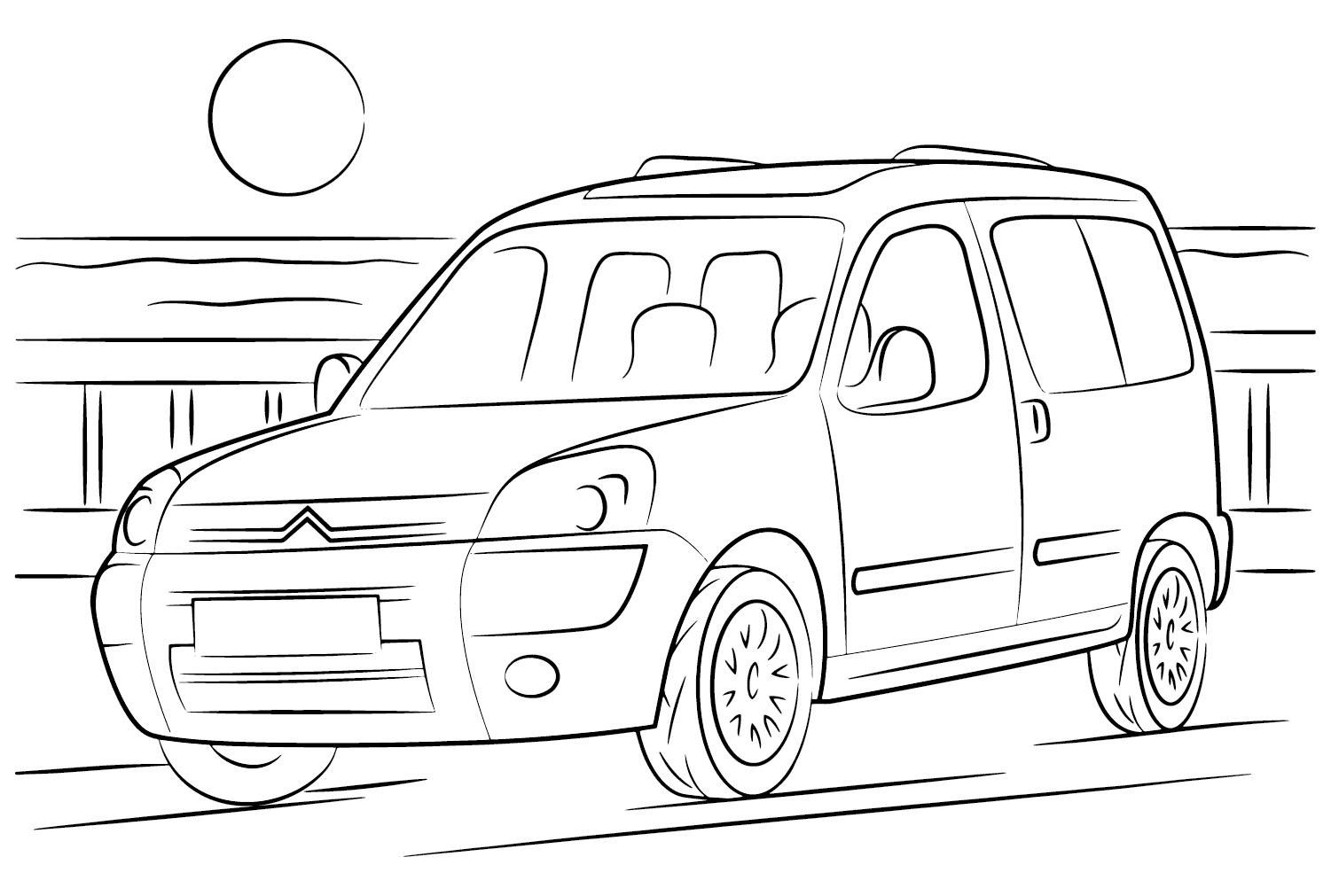 Citroën Berlingo Coloring Page from Citroën