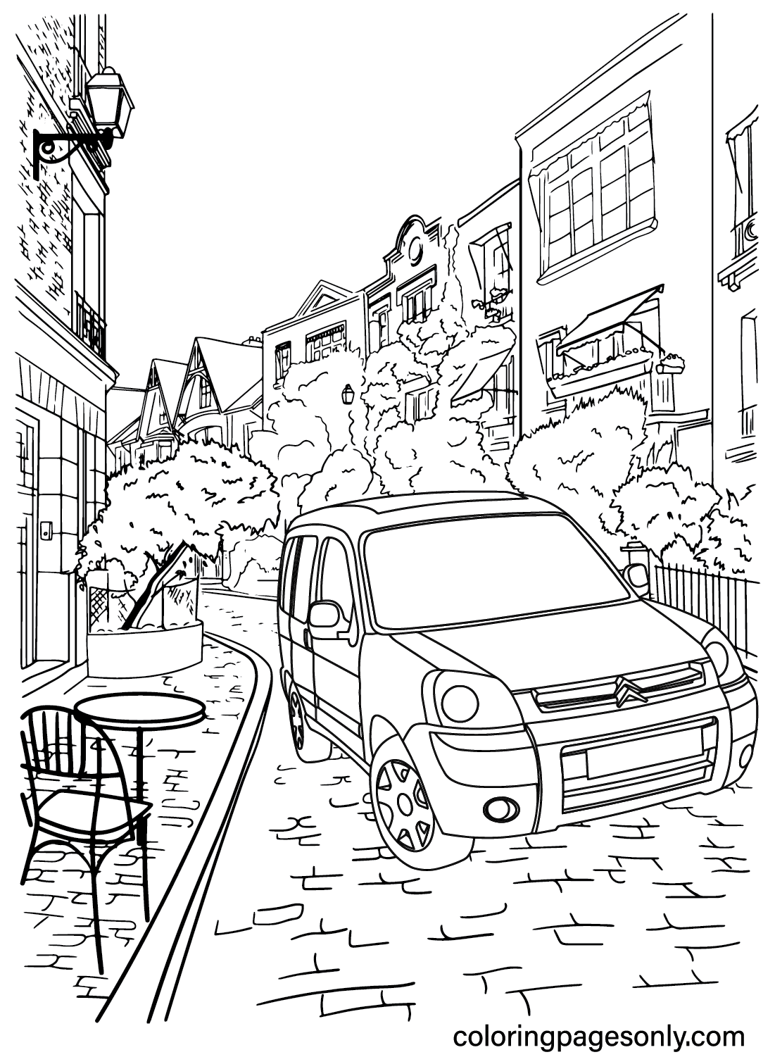 Citroen Berlingo Coloring Page from Citroën