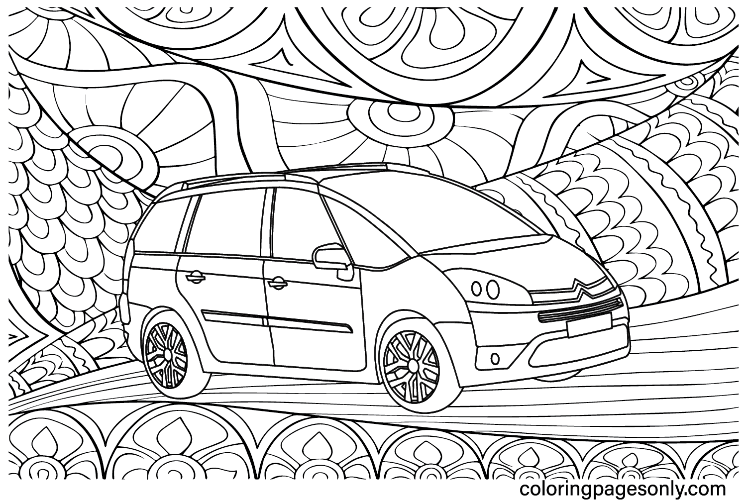 Citroen C Picasso Coloring Page from Citroën
