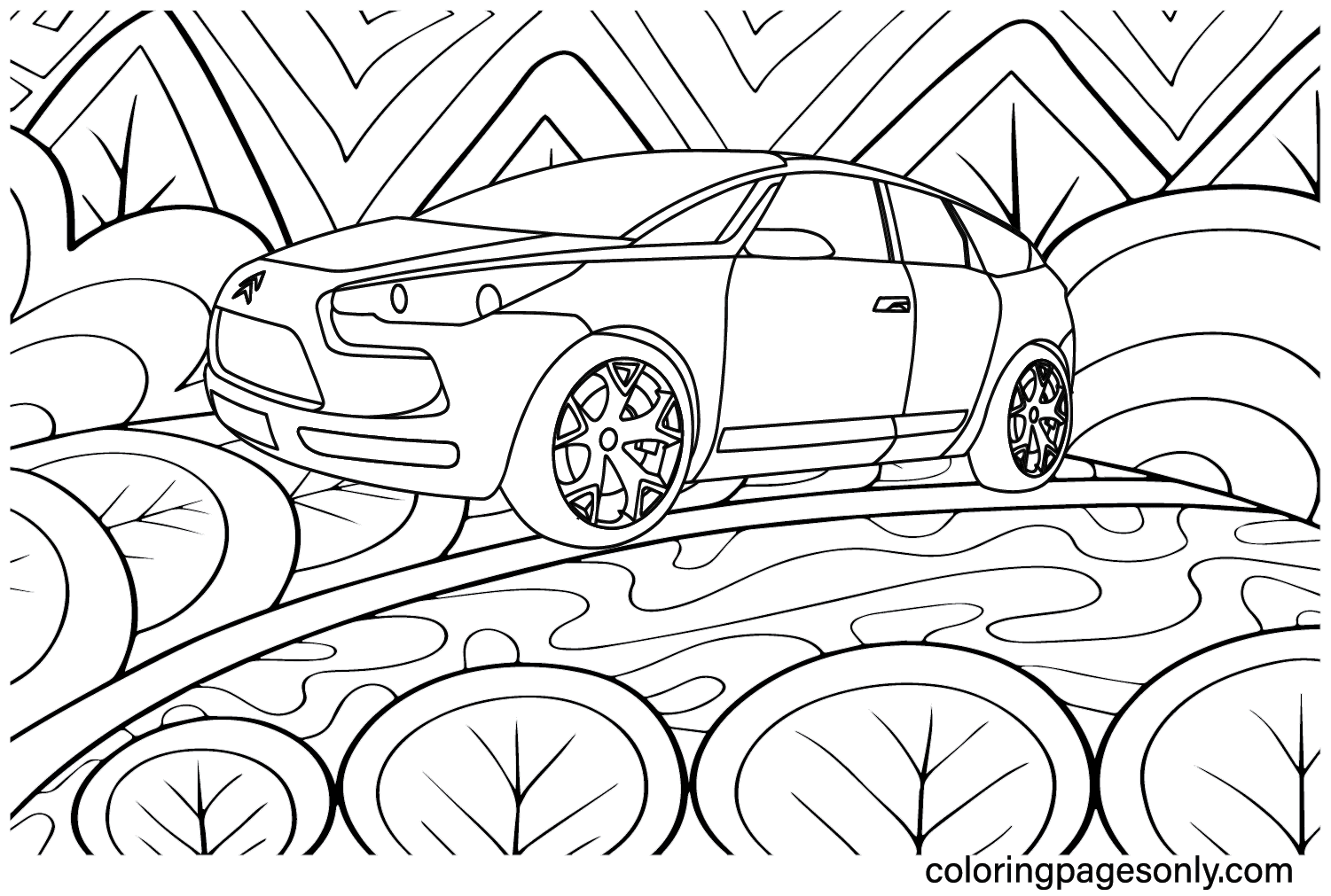 Citroen C Sport Lounge Coloring Page from Citroën