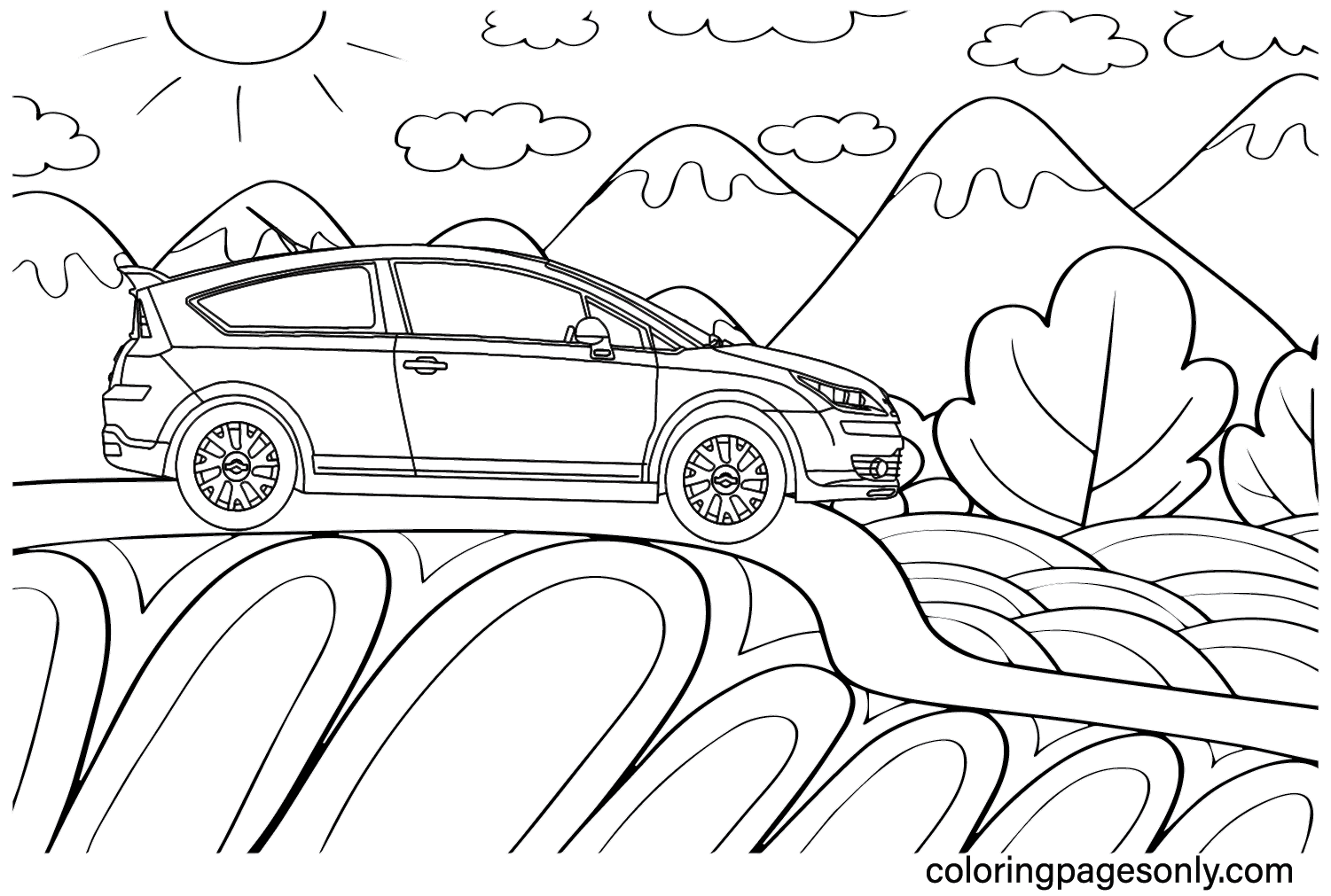 Citroën Car Coloring Page from Citroën