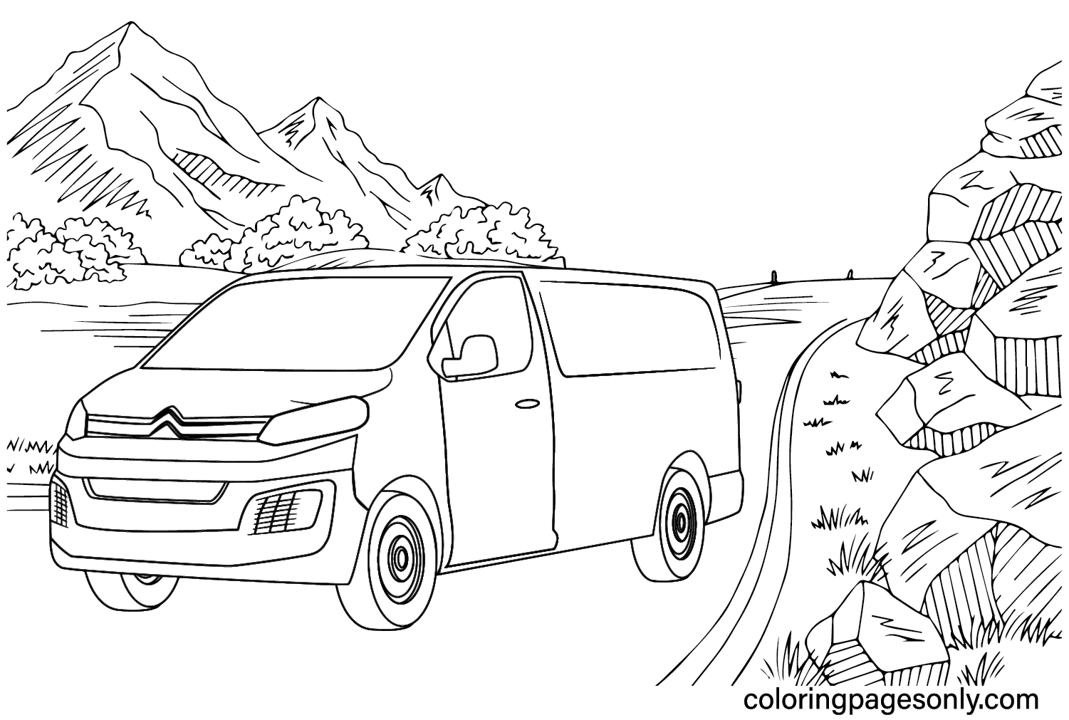 Citroen Jumpy Coloring Page from Citroën
