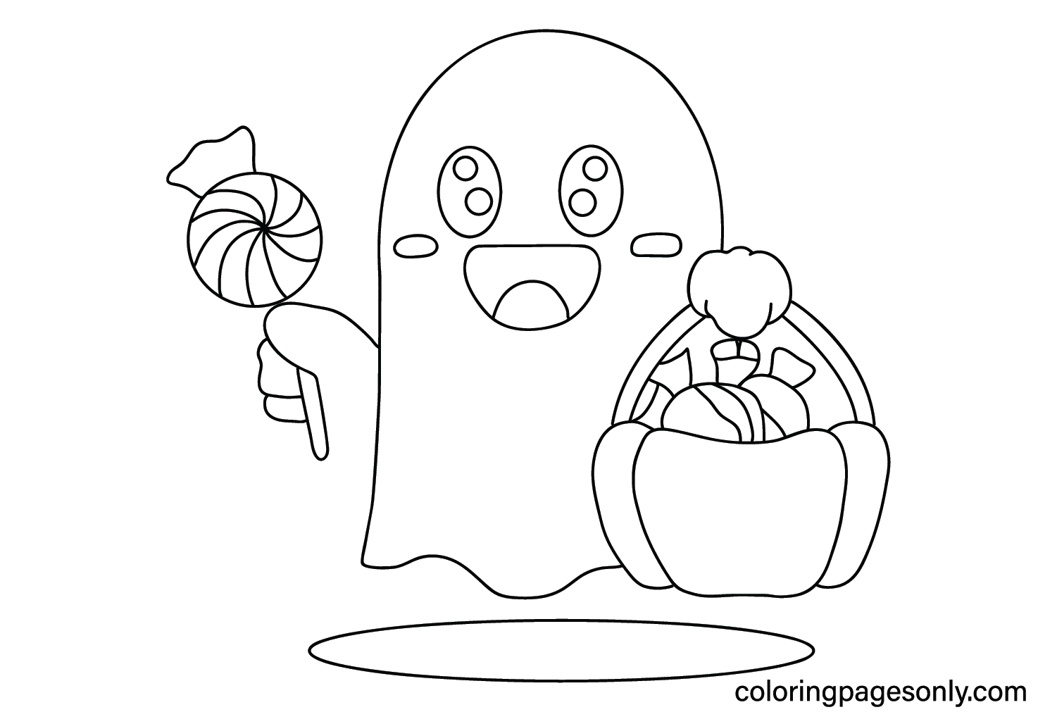 Раскраска Хэллоуинские конфеты из Halloween Candy