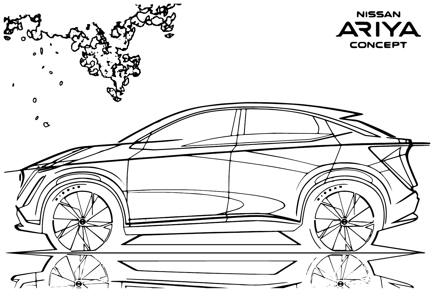 Coloriage Nissan Ariya Concept de Nissan