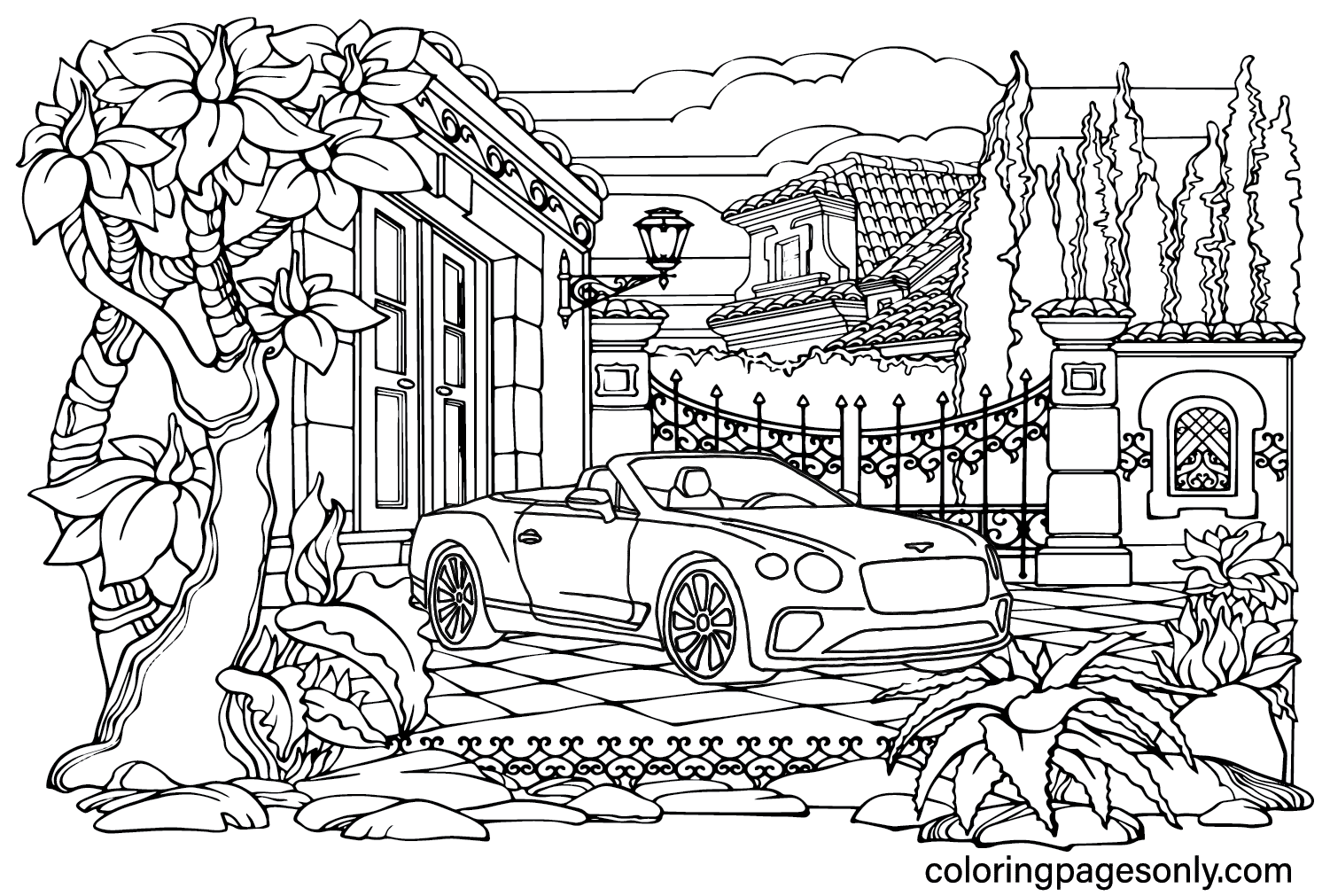 Coloring Sheet Bentley - Free Printable Coloring Pages