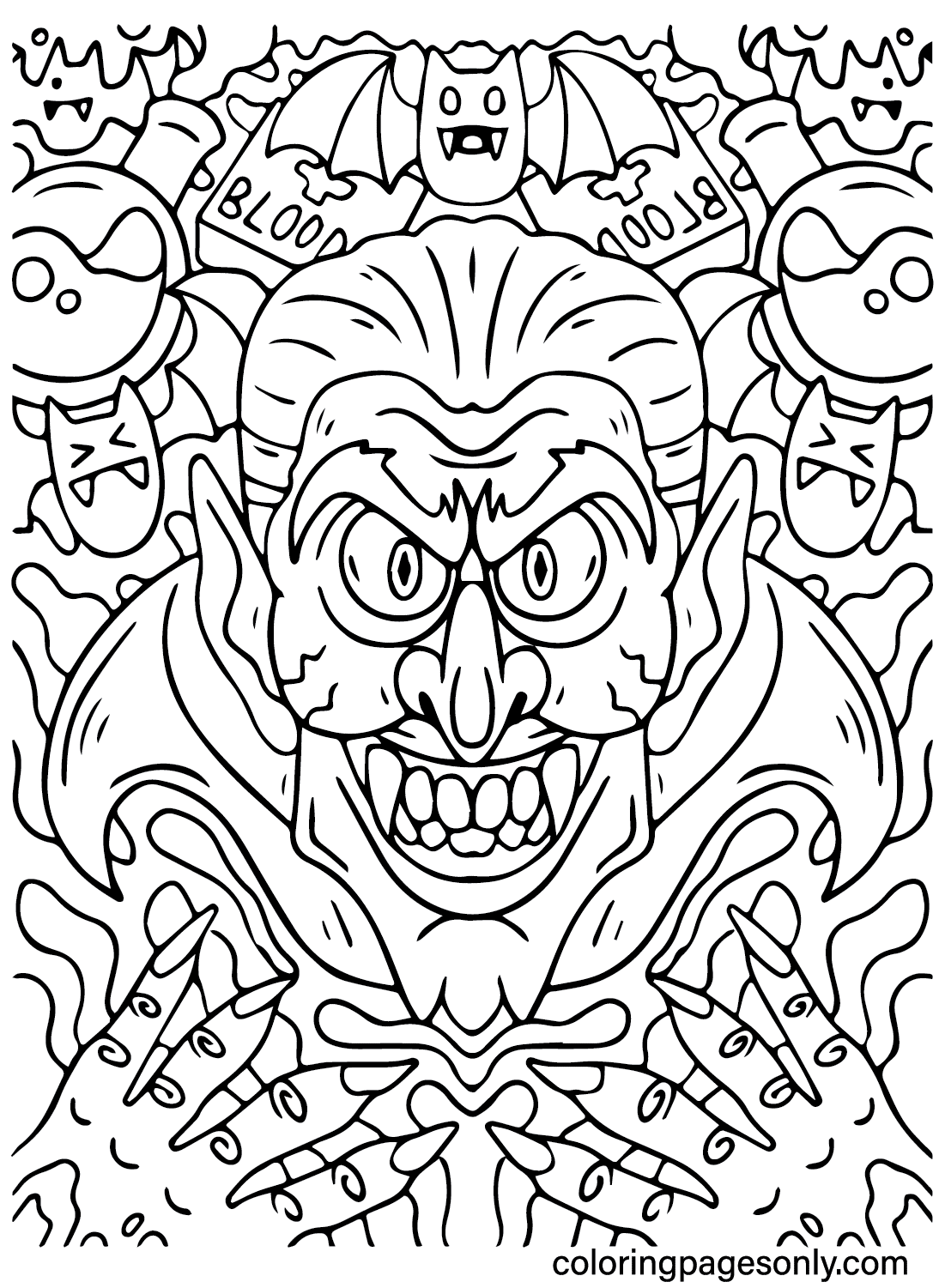 Coloring Sheet Scary Halloween Free Printable Coloring Pages Coloring Sheet Scary Halloween Free Printable Coloring Pages