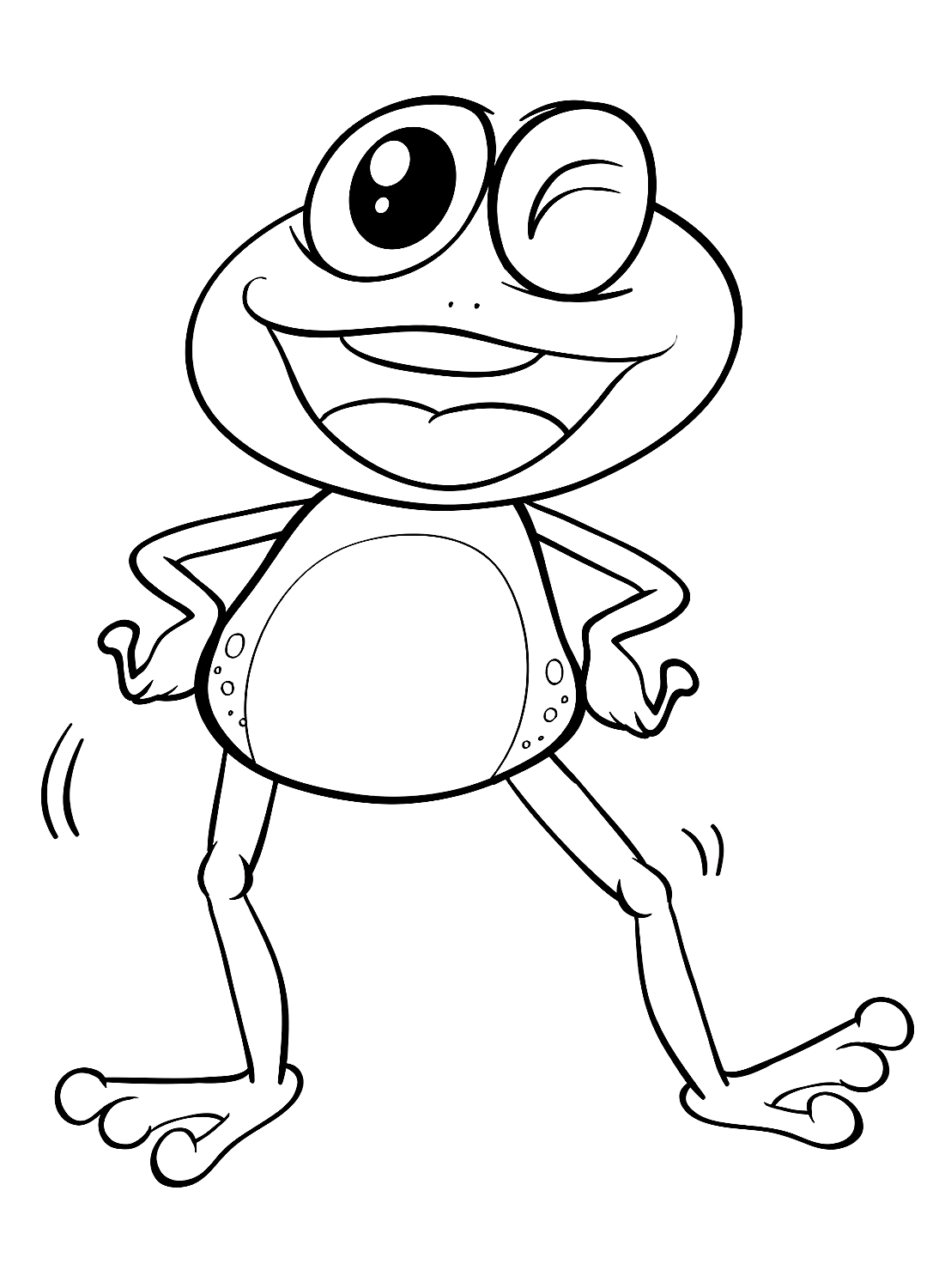 Dibujo para colorear rana de Frog