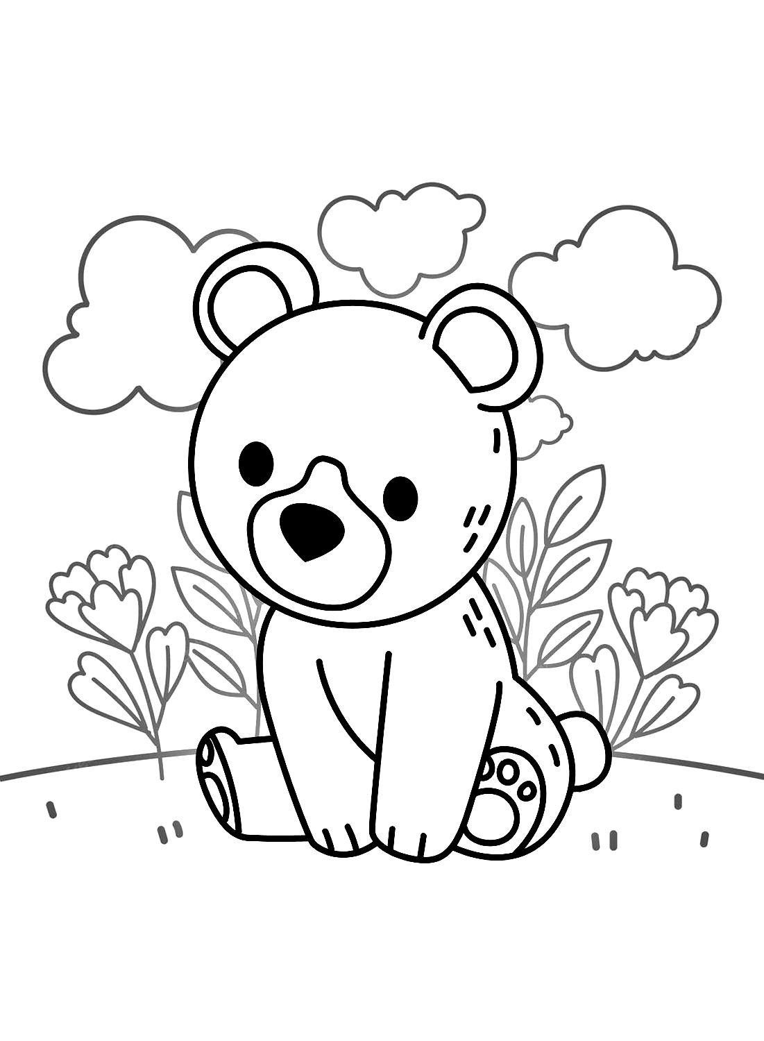 Desenhos para colorir de ursinhos de pelúcia de Teddy Bear