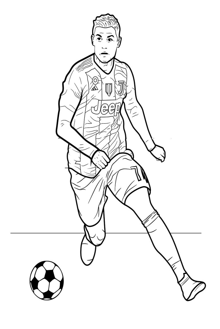 60 Free Printable Cristiano Ronaldo Coloring Pages