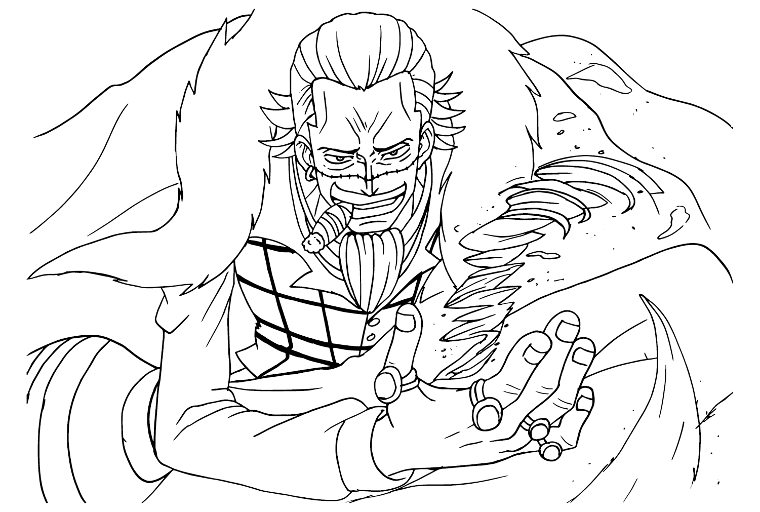 Katakuri One Piece Coloring Page - Anime Coloring Pages