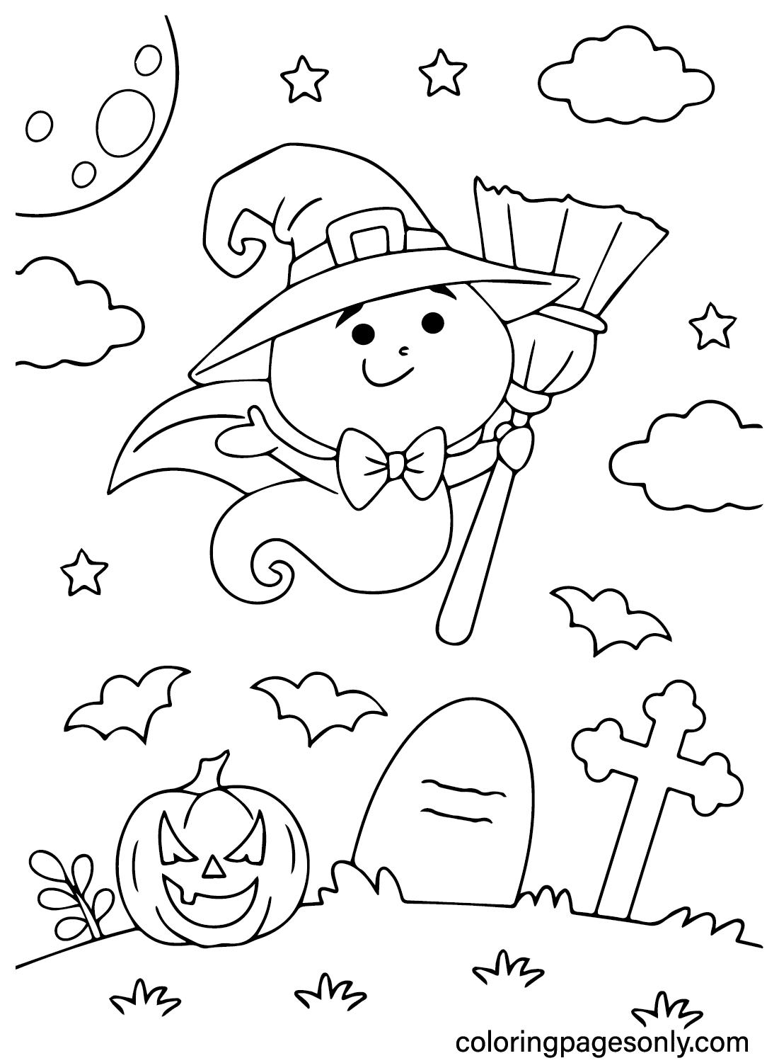 157 Free Printable Preschool Halloween Coloring Pages