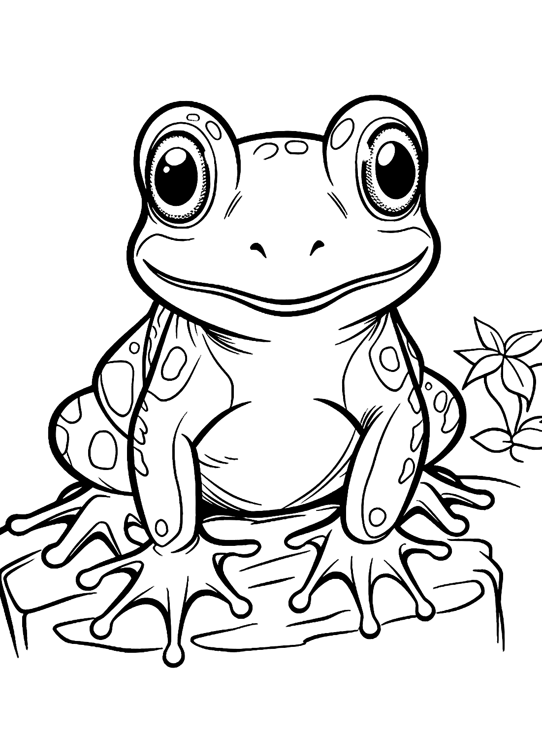 Cute frog coloring pages