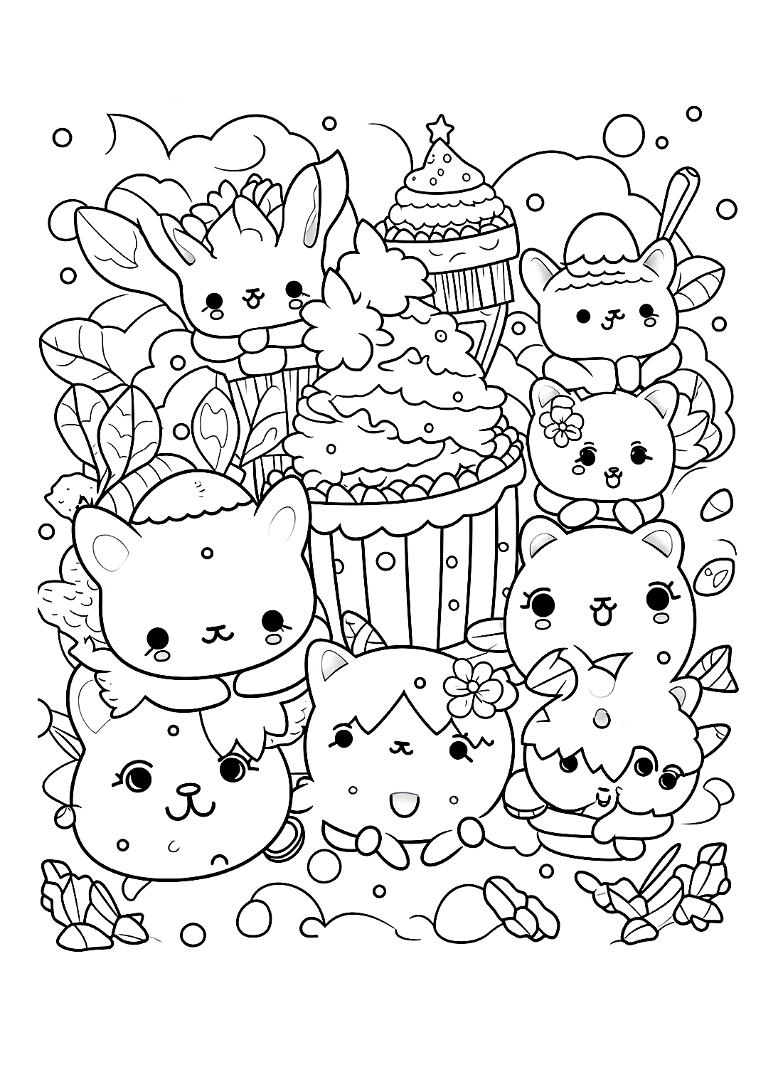 Coloring Pages Cute Kawaii Coloring Pages Cute Kawaii