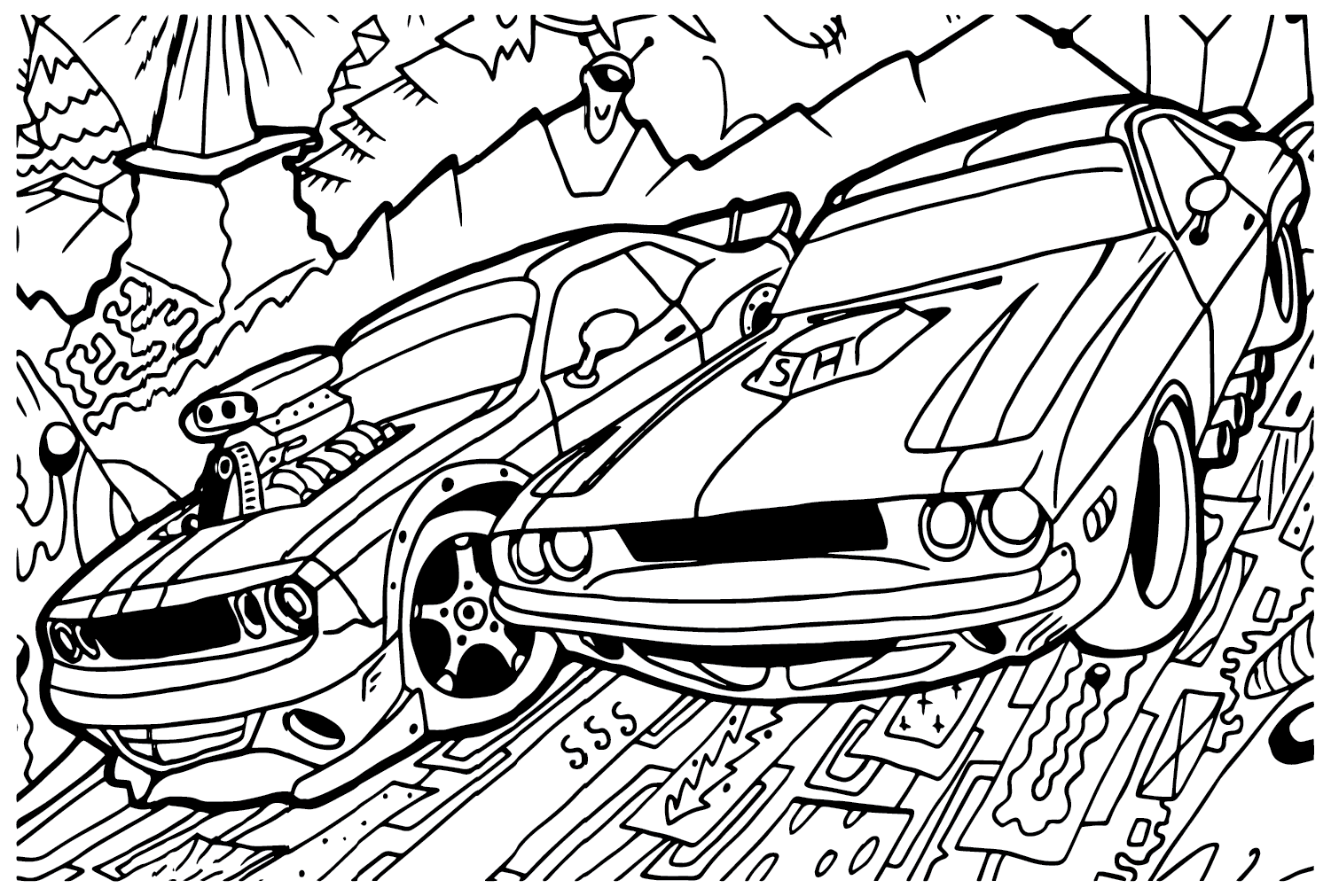 Dodge Car Coloring Page