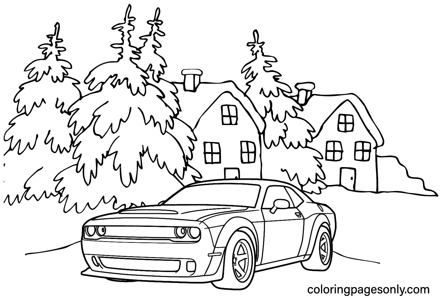 Ausmalbilder Dodge Challenger